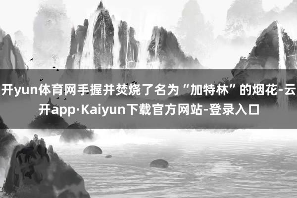 开yun体育网手握并焚烧了名为“加特林”的烟花-云开app·Kaiyun下载官方网站-登录入口